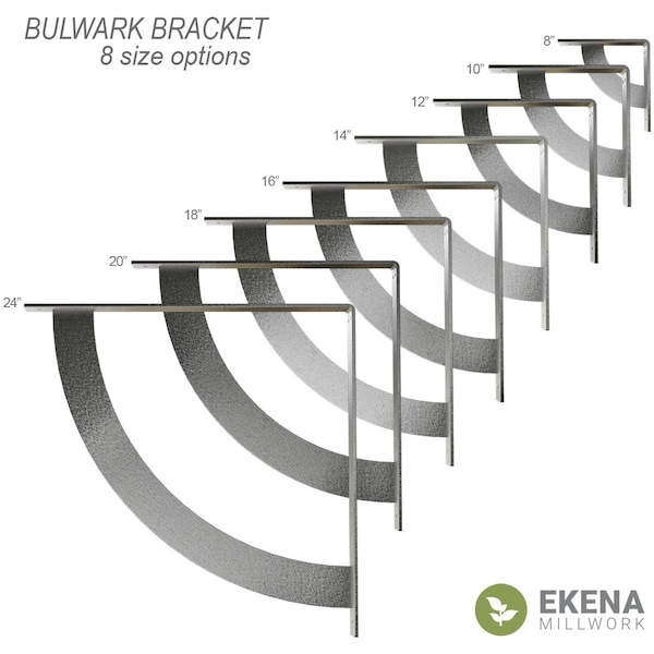 Bulwark Steel Bracket, Unfinished 2W X 12D X 12H